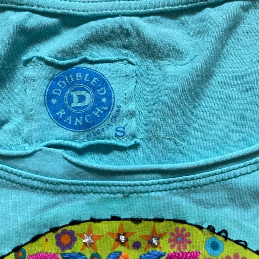Double D Ranch Turquoise Peace Tee - Picture 4 of 5